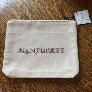 🎄 Brand New Nantucket Christmas Canvas Zipper Pouch 🎄 Tina Labadini Designs